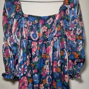 Storia Multicolor Floral Babydoll Top